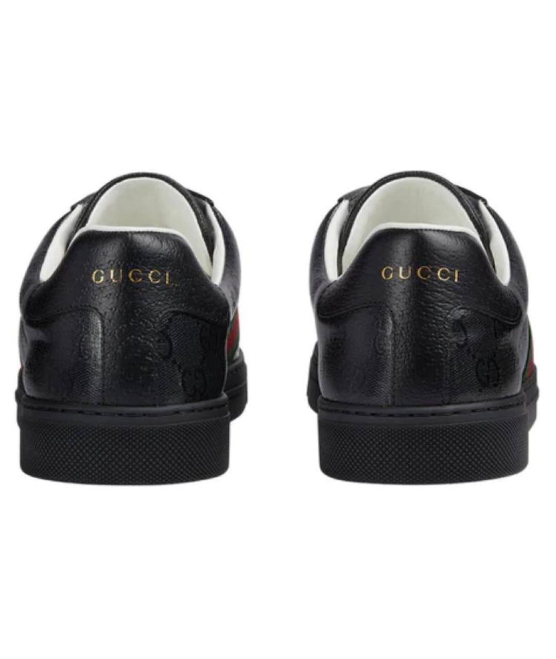 GUCCI Черные низкие кроссовки / кеды, фото 5