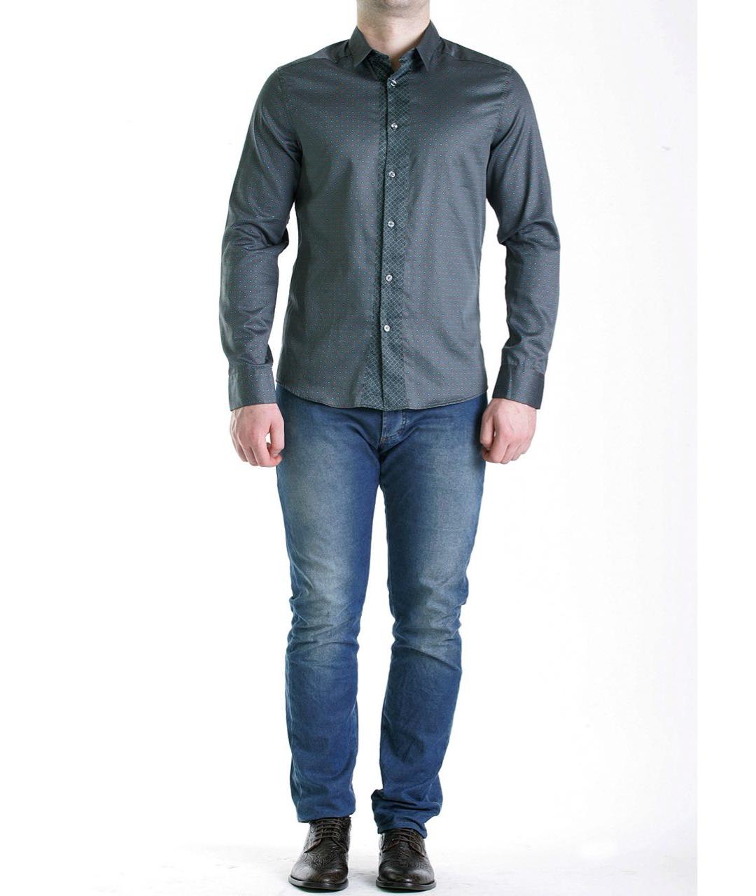 PAUL SMITH Антрацитовая хлопковая классическая рубашка, фото 4