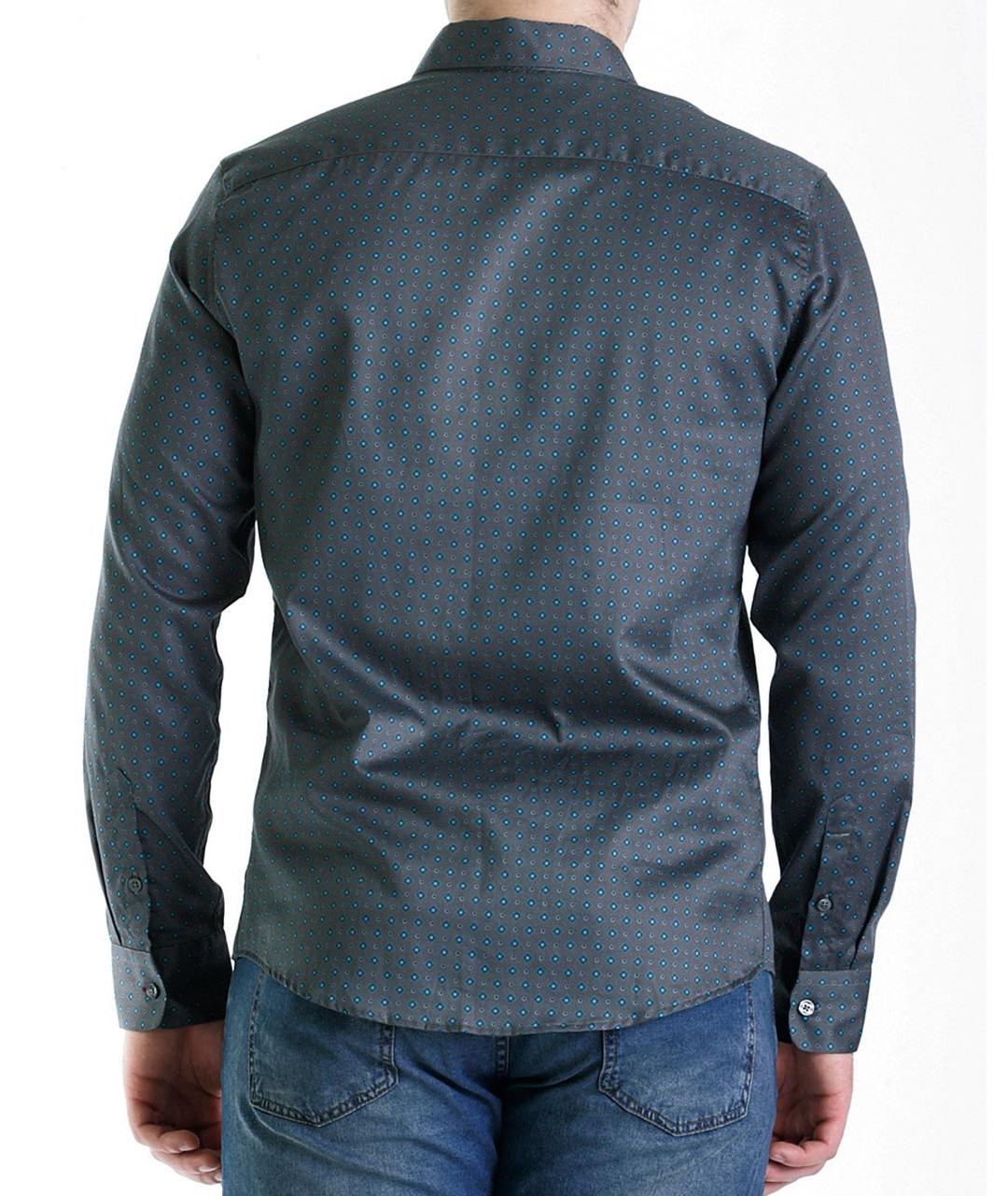 PAUL SMITH Антрацитовая хлопковая классическая рубашка, фото 3