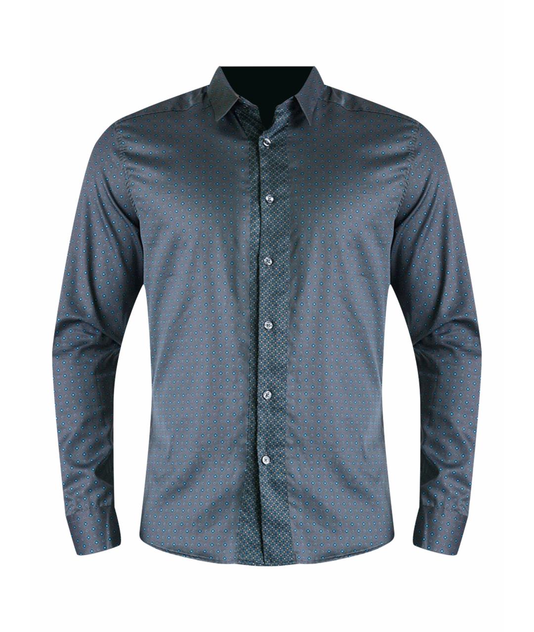 PAUL SMITH Антрацитовая хлопковая классическая рубашка, фото 1