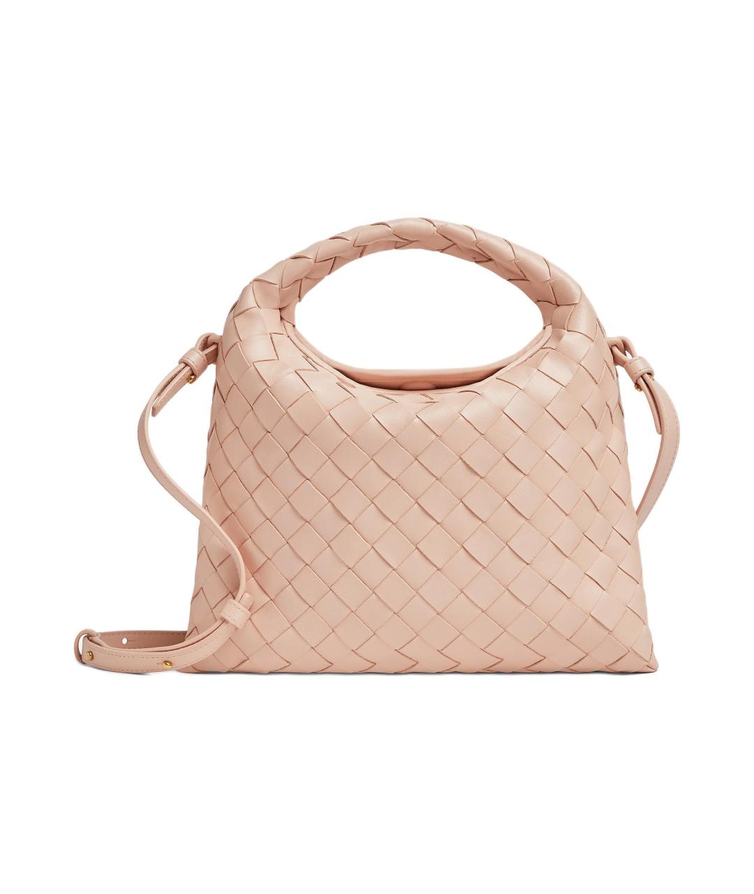 BOTTEGA VENETA Розовая кожаная сумка через плечо, фото 6