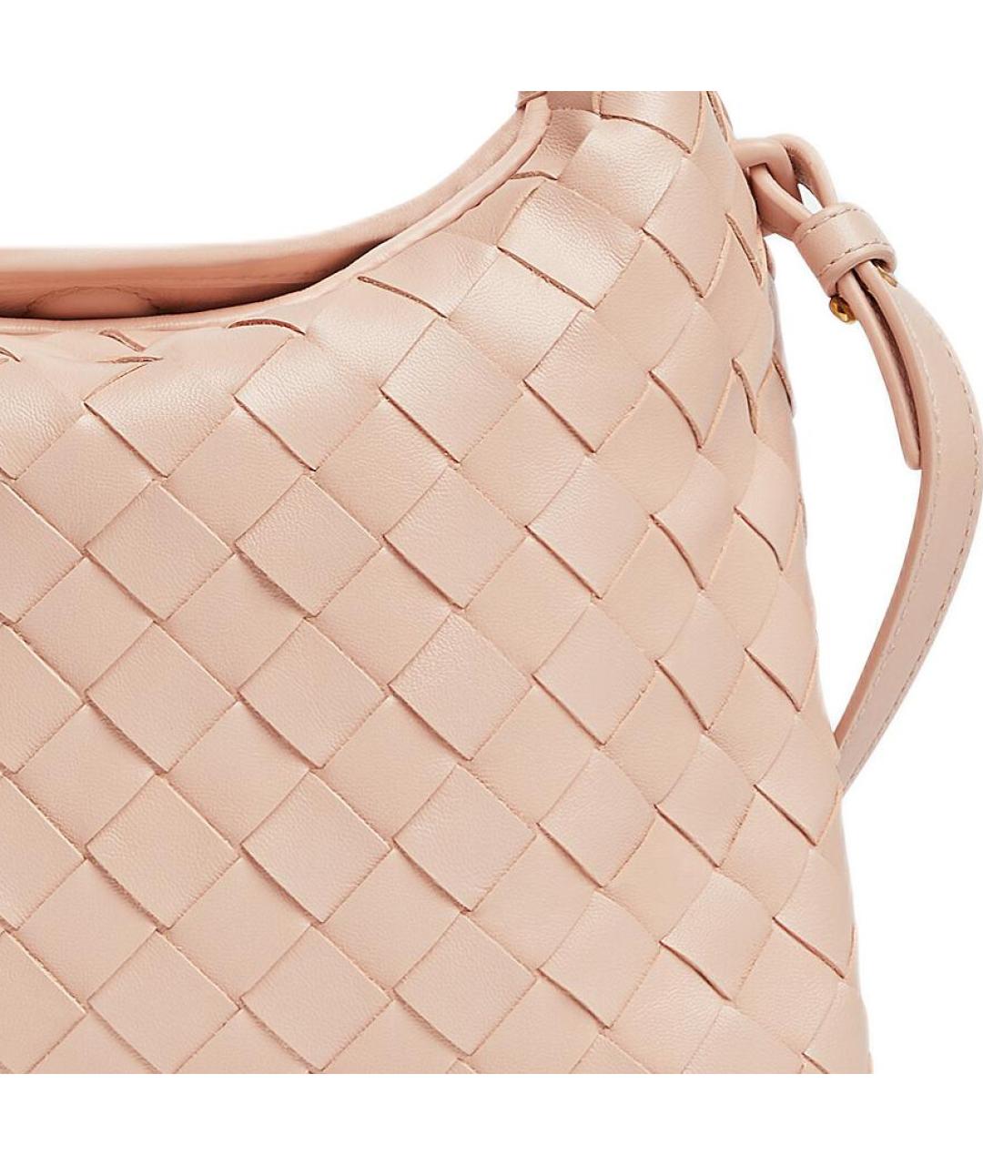 BOTTEGA VENETA Розовая кожаная сумка через плечо, фото 5