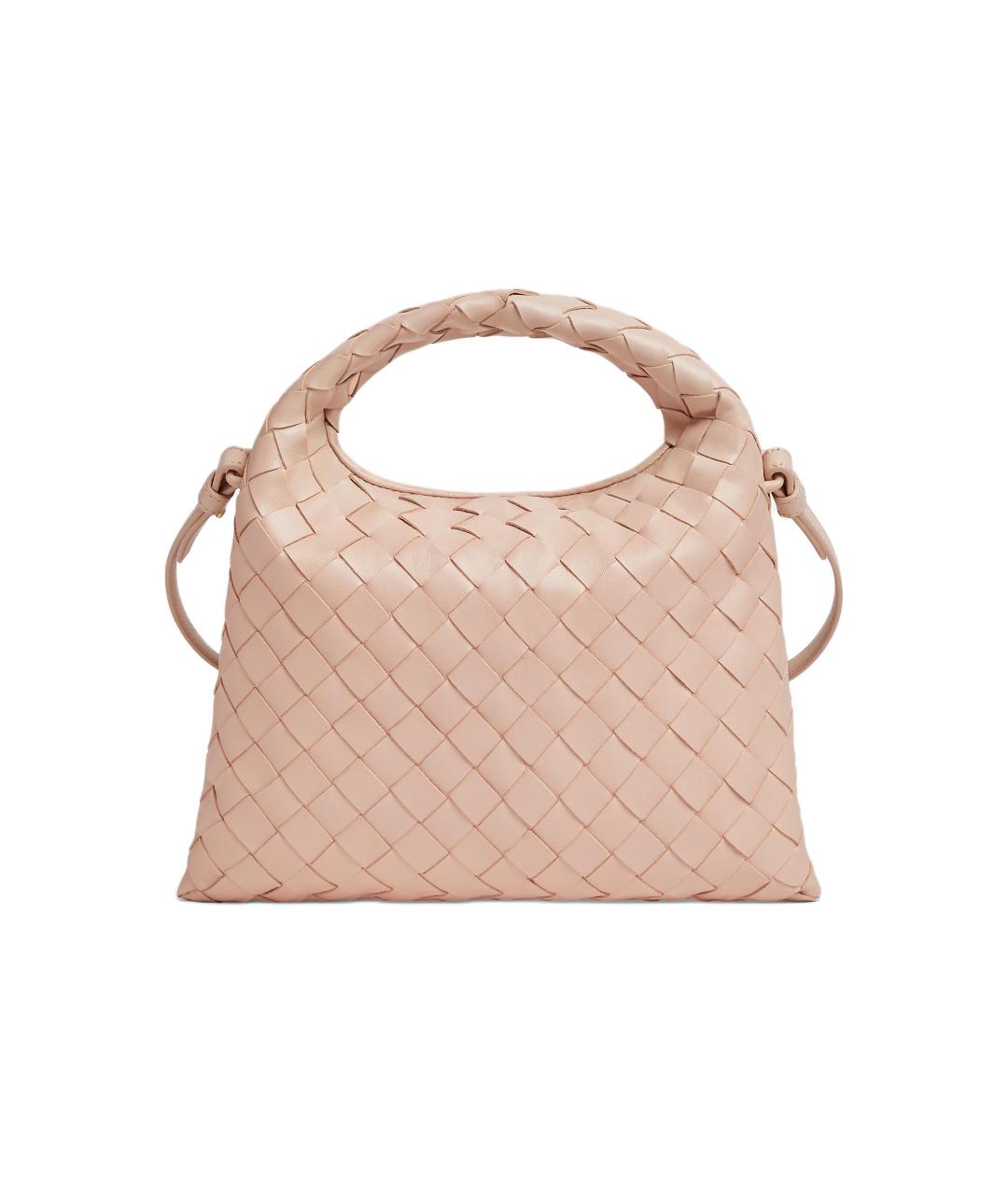 BOTTEGA VENETA Розовая кожаная сумка через плечо, фото 3