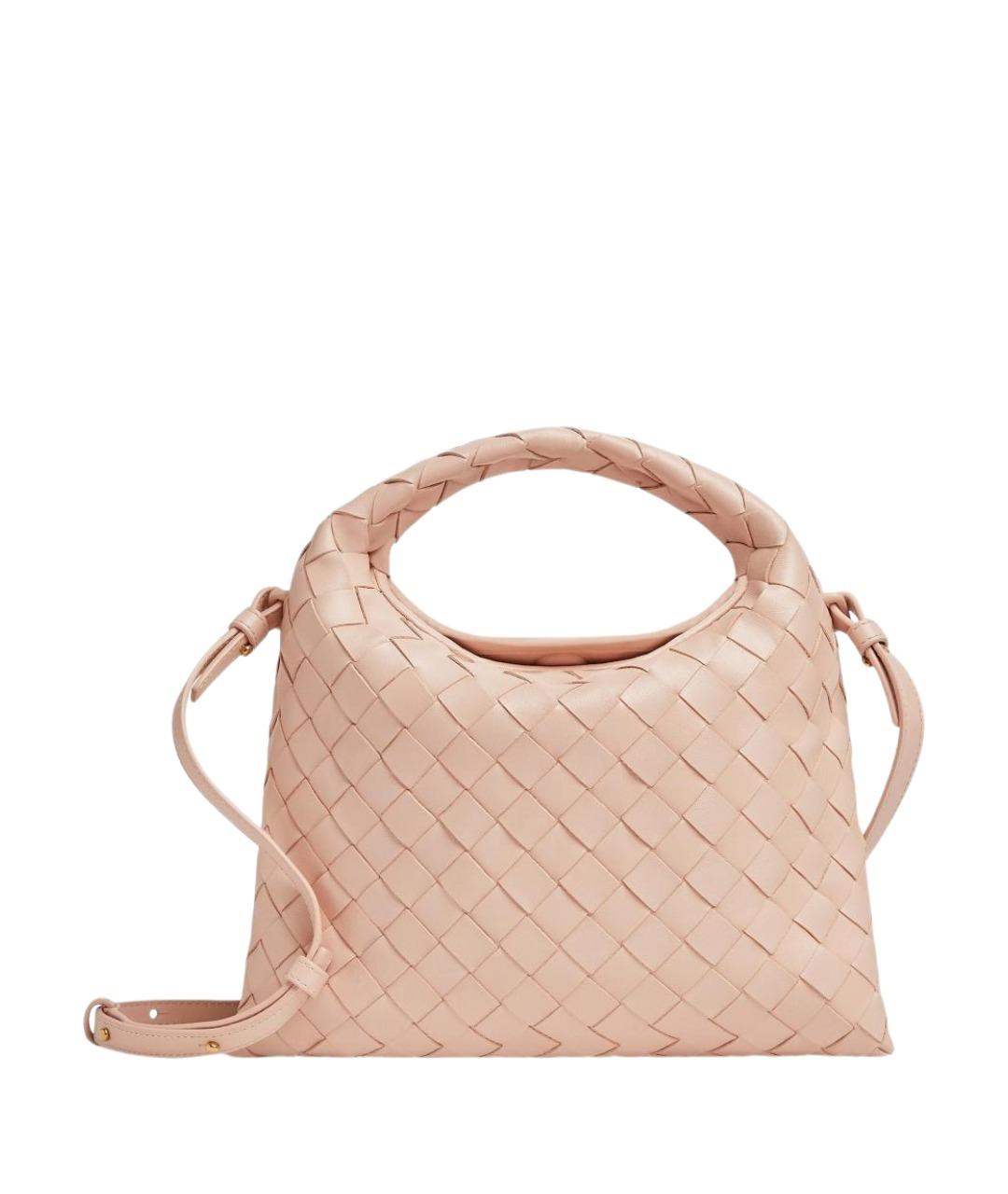 BOTTEGA VENETA Розовая кожаная сумка через плечо, фото 1