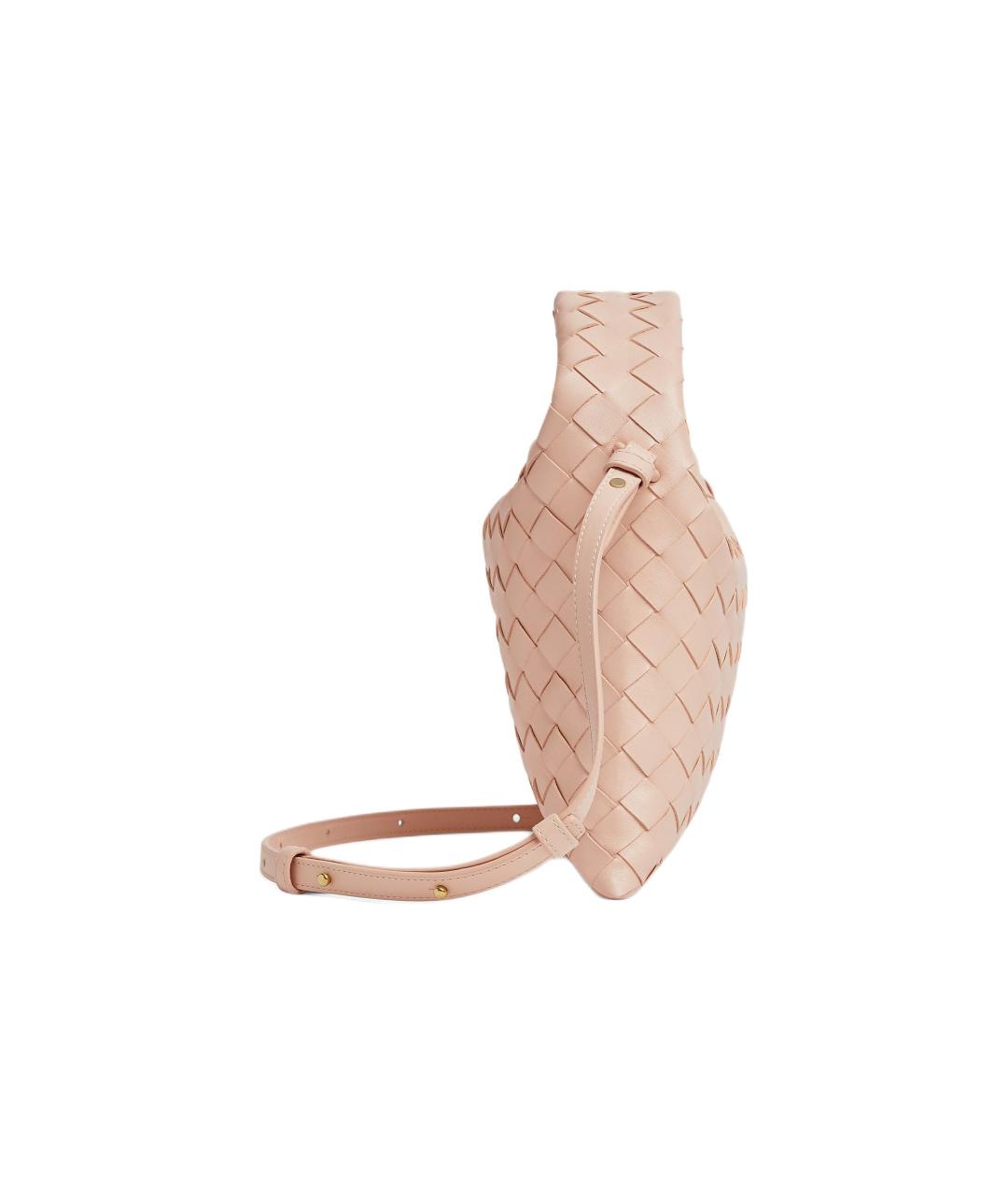 BOTTEGA VENETA Розовая кожаная сумка через плечо, фото 2