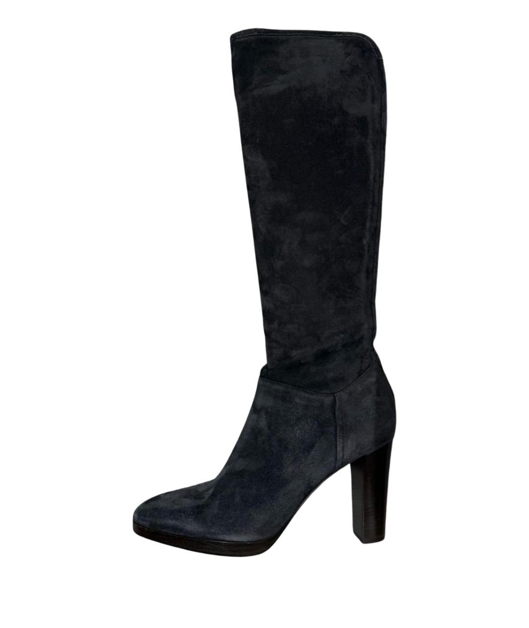 LORO PIANA Серые замшевые сапоги, фото 10