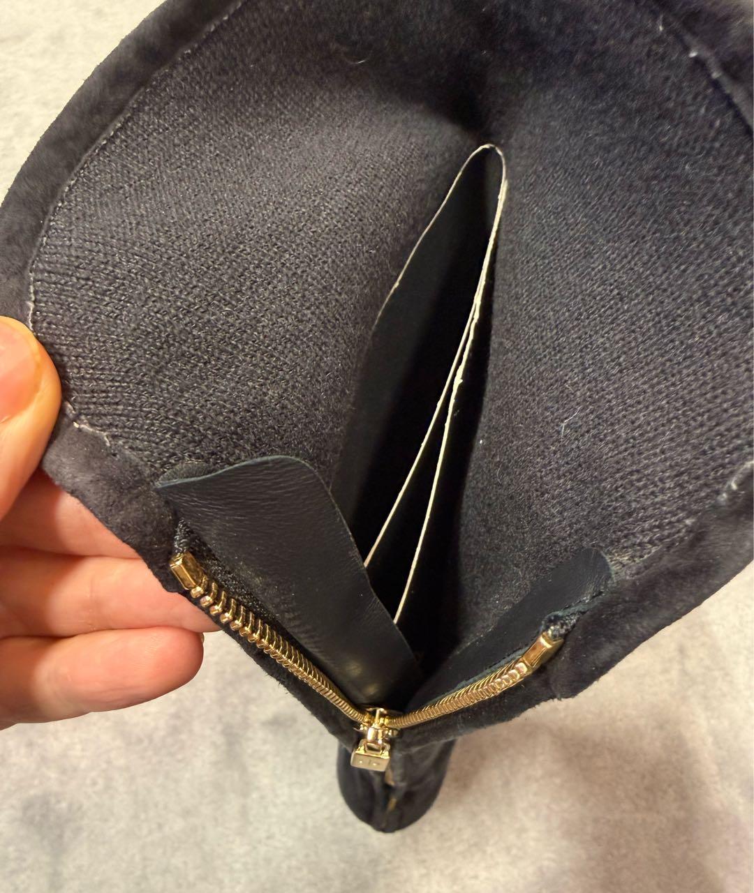 LORO PIANA Серые замшевые сапоги, фото 7