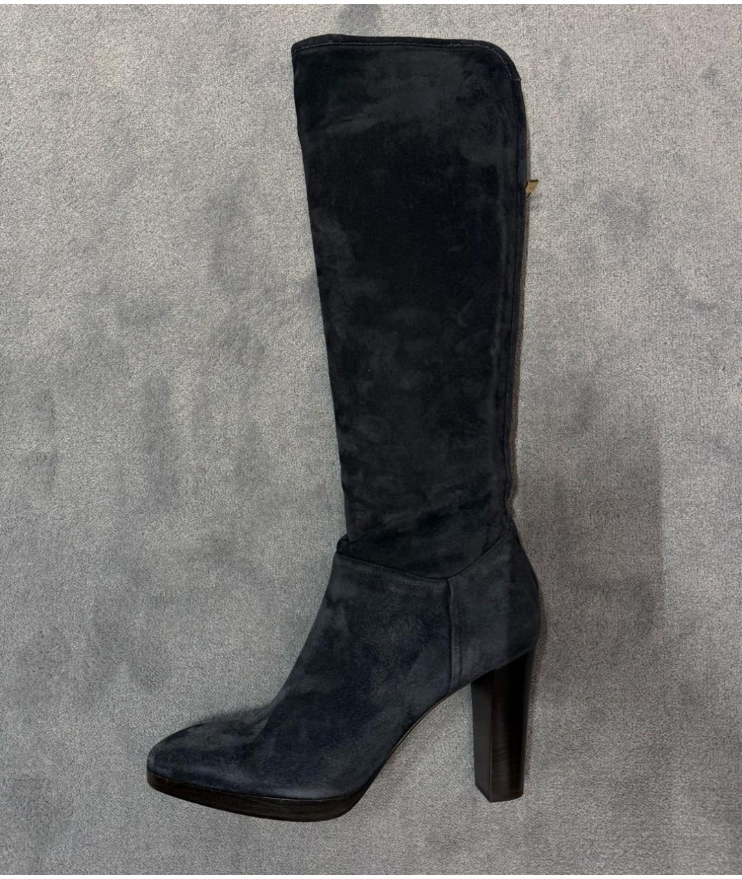 LORO PIANA Серые замшевые сапоги, фото 9