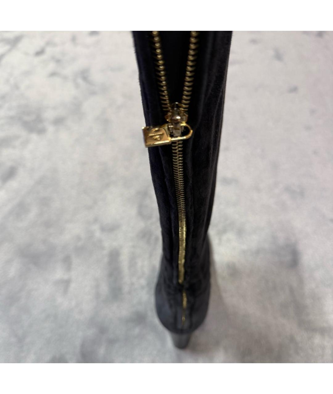 LORO PIANA Серые замшевые сапоги, фото 5