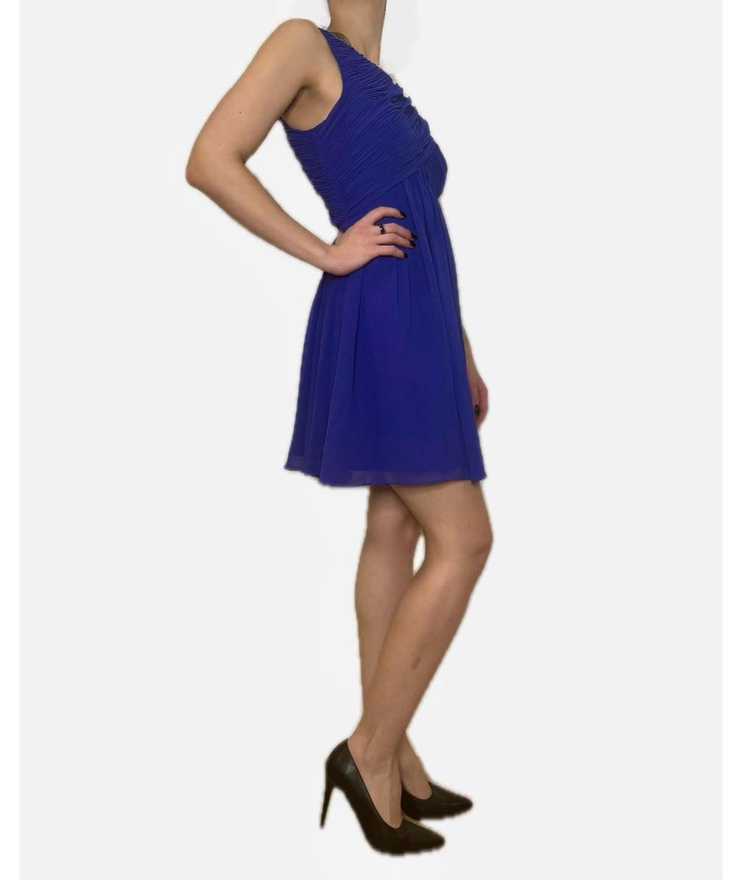 ARMANI EXCHANGE Синее полиэстеровое коктейльное платье, фото 6