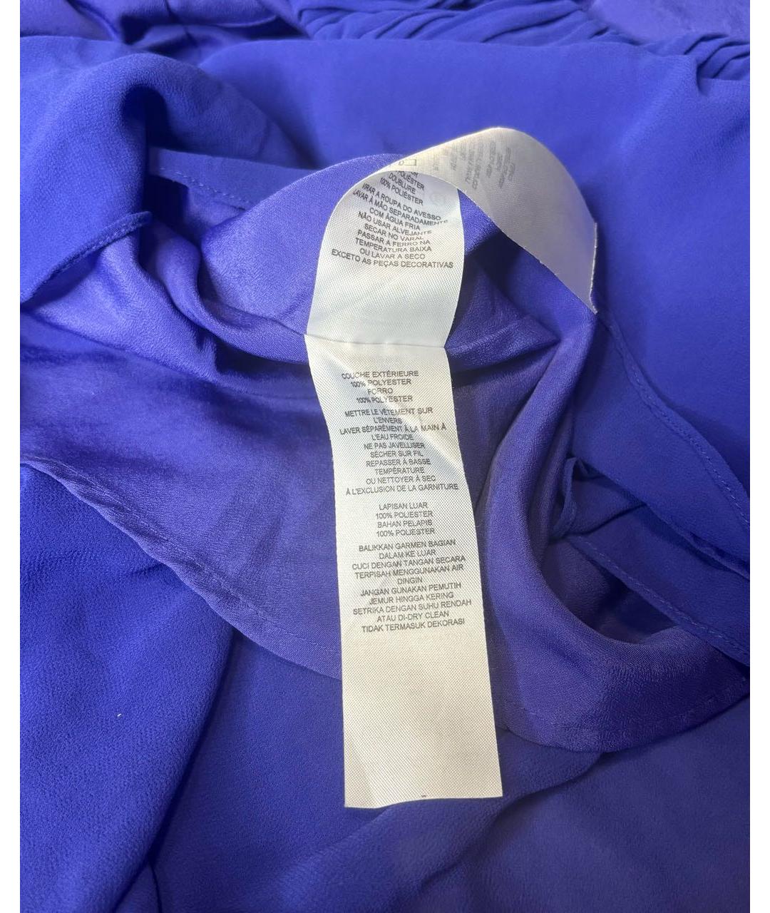 ARMANI EXCHANGE Синее полиэстеровое коктейльное платье, фото 8