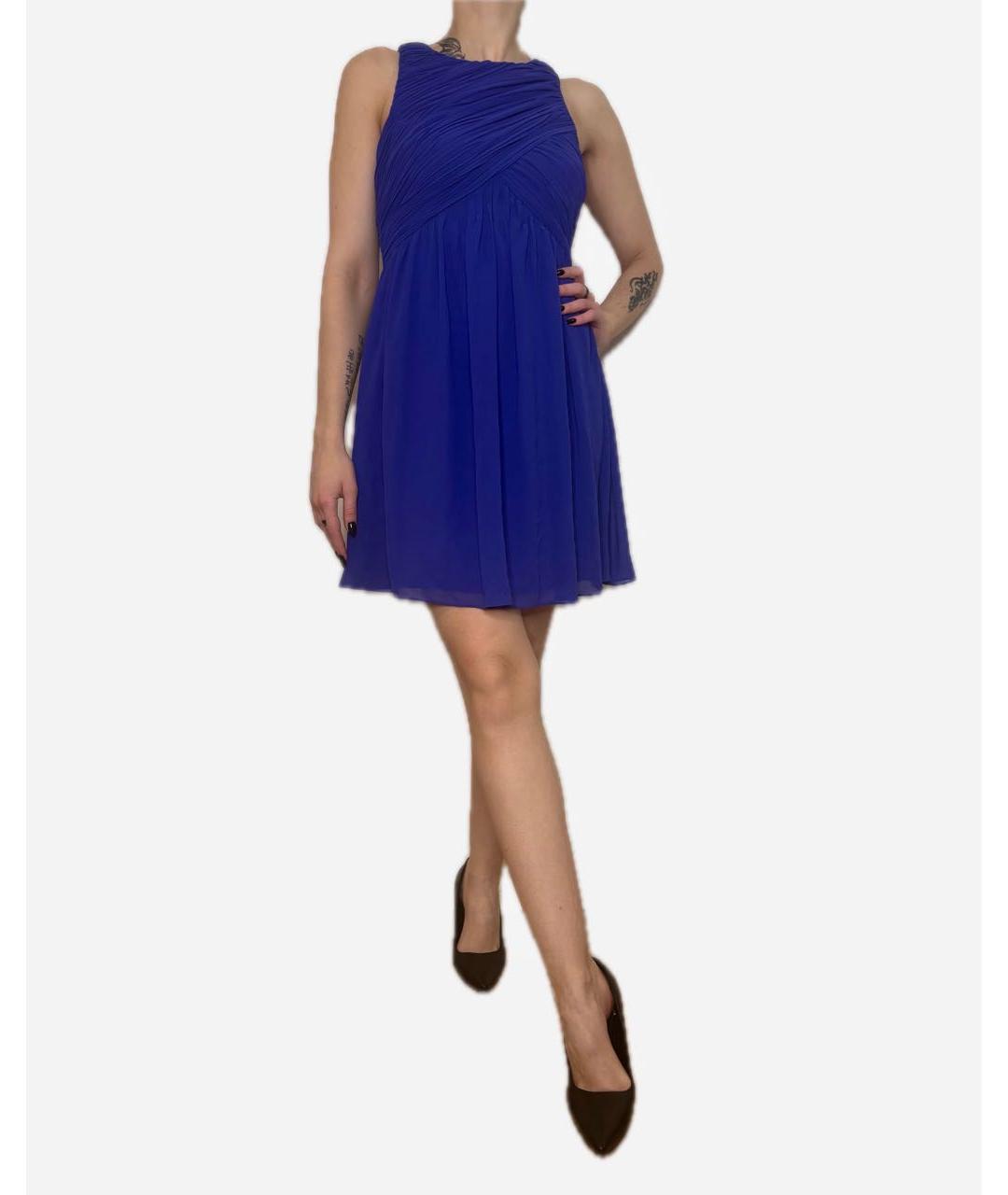 ARMANI EXCHANGE Синее полиэстеровое коктейльное платье, фото 5