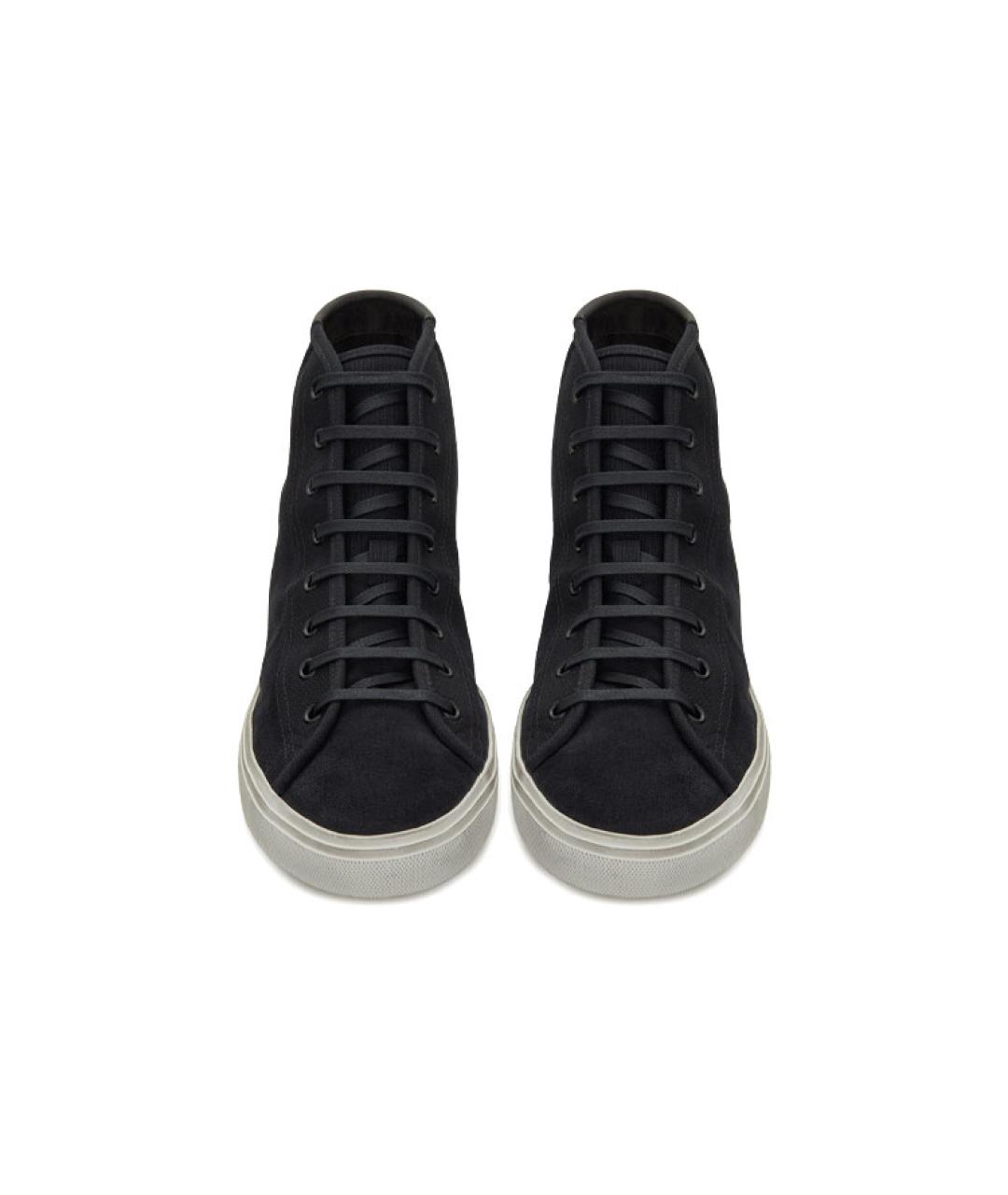 SAINT LAURENT Черные низкие кроссовки / кеды, фото 4