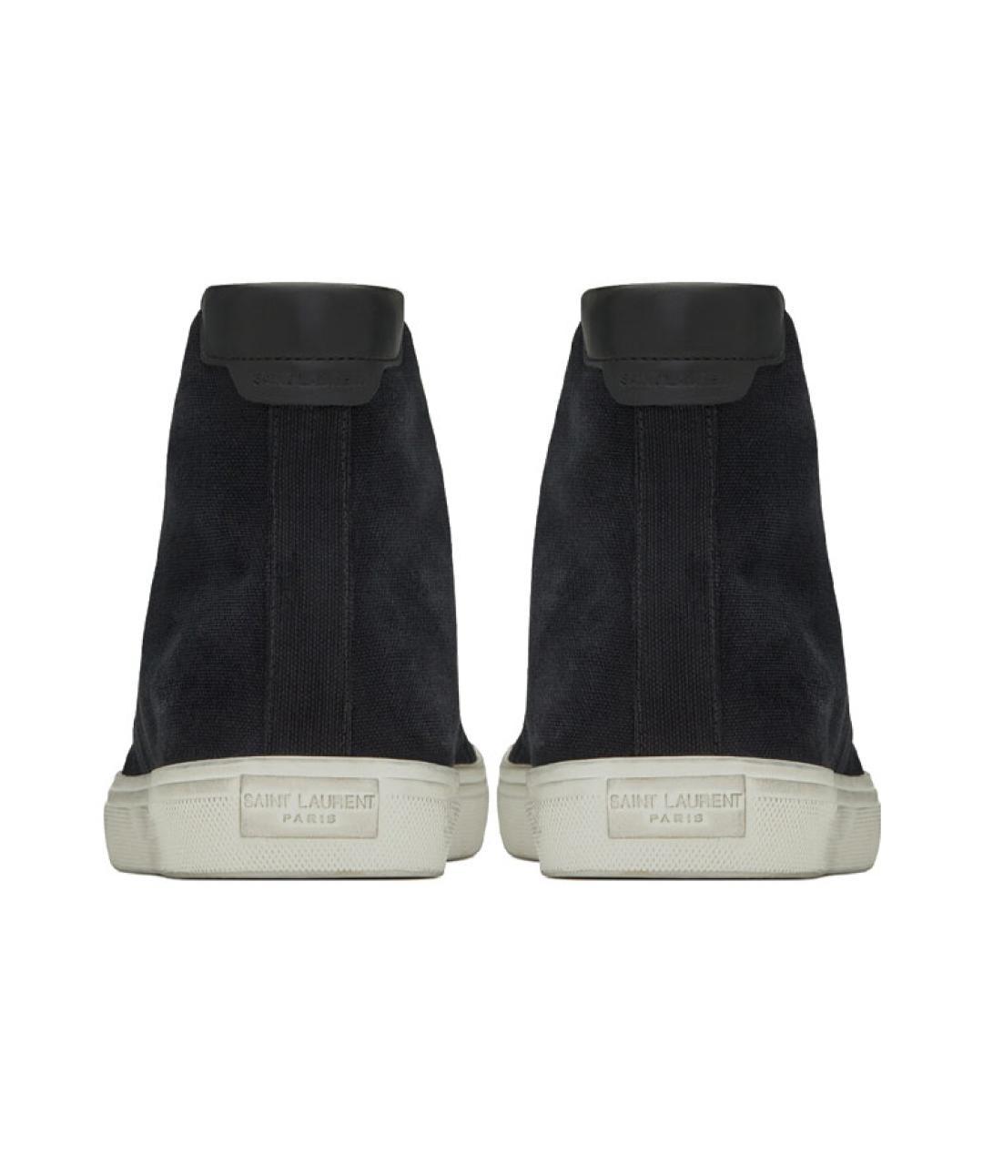 SAINT LAURENT Черные низкие кроссовки / кеды, фото 5