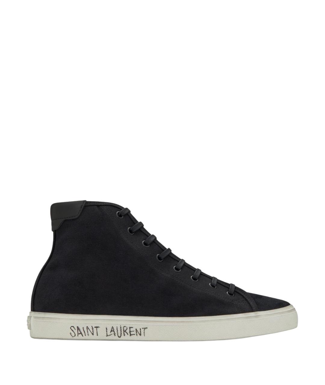 SAINT LAURENT Черные низкие кроссовки / кеды, фото 1