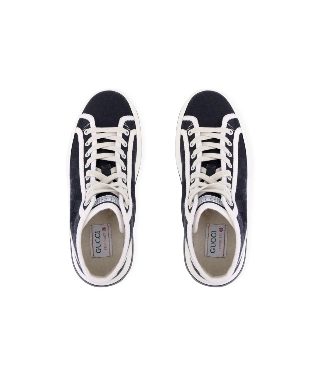 GUCCI Черные текстильные кеды, фото 3