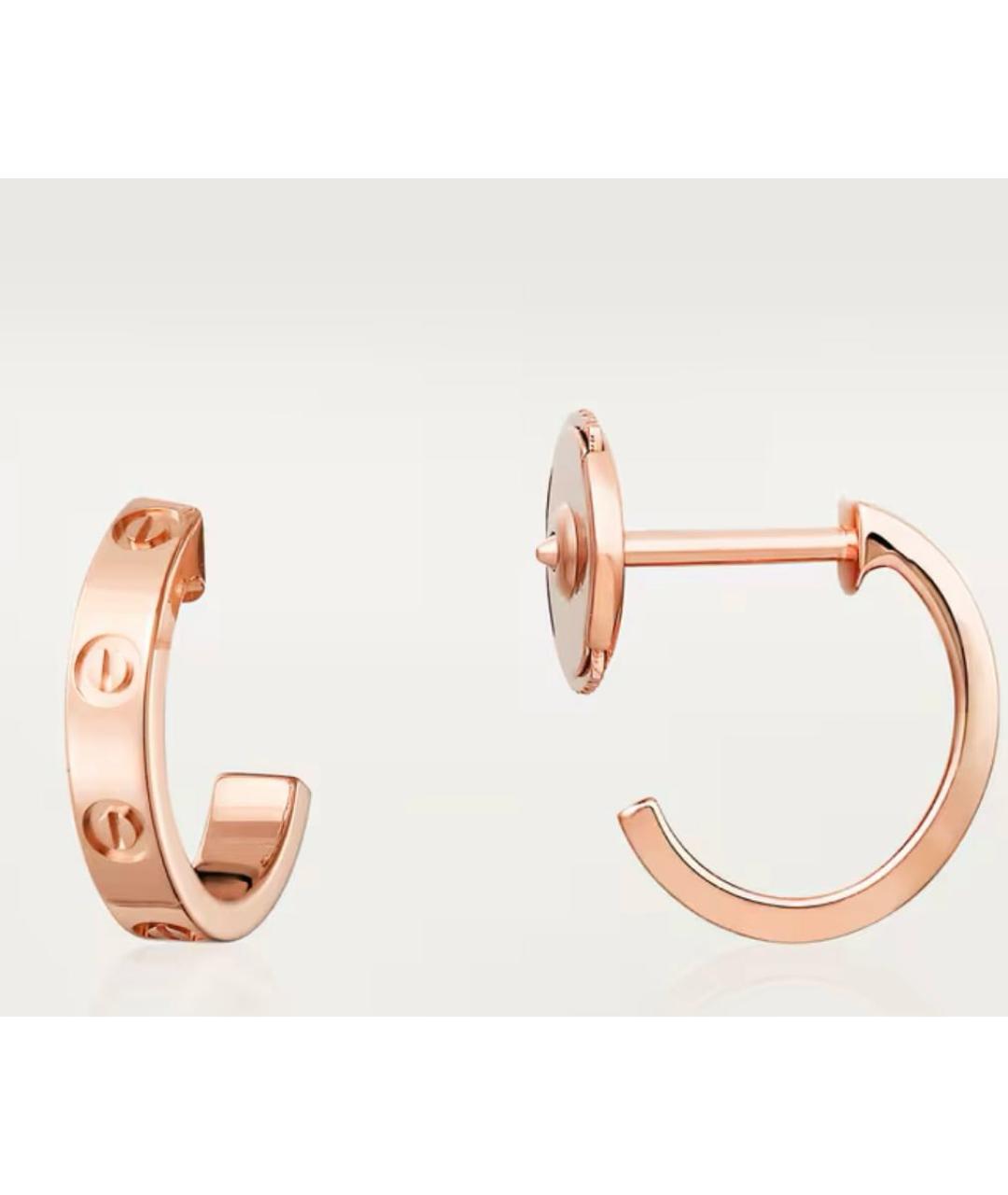 CARTIER Золотые серьги из розового золота, фото 2