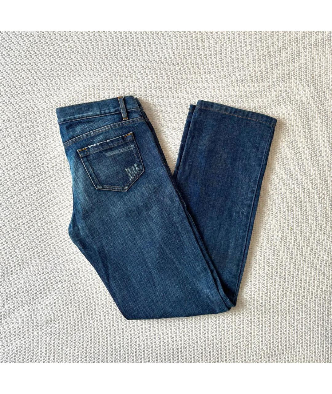 PRADA Синие хлопковые прямые джинсы, фото 2