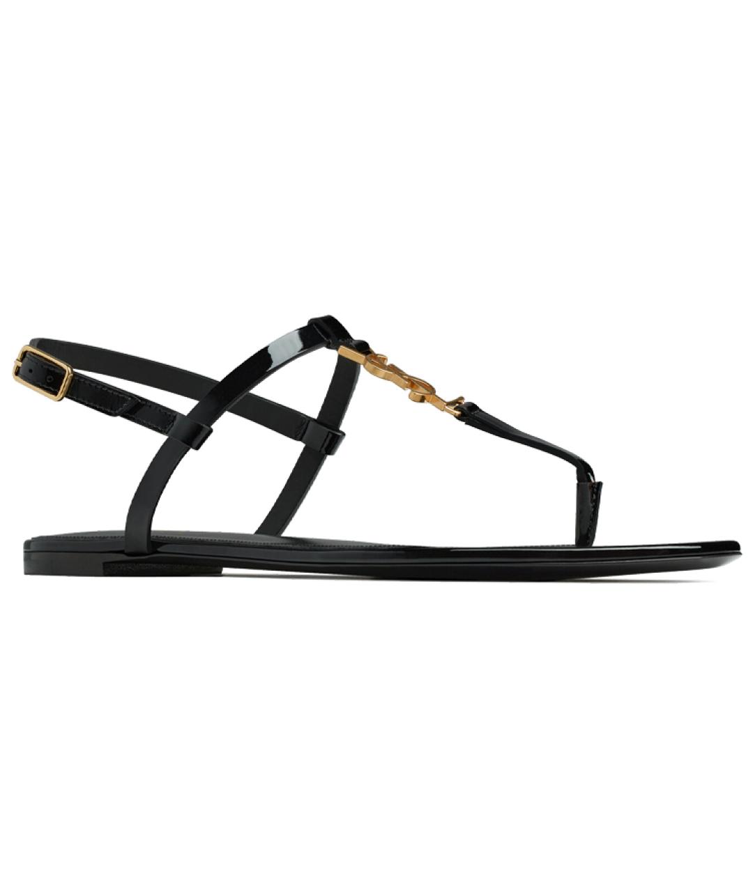 SAINT LAURENT Черные сандалии, фото 4