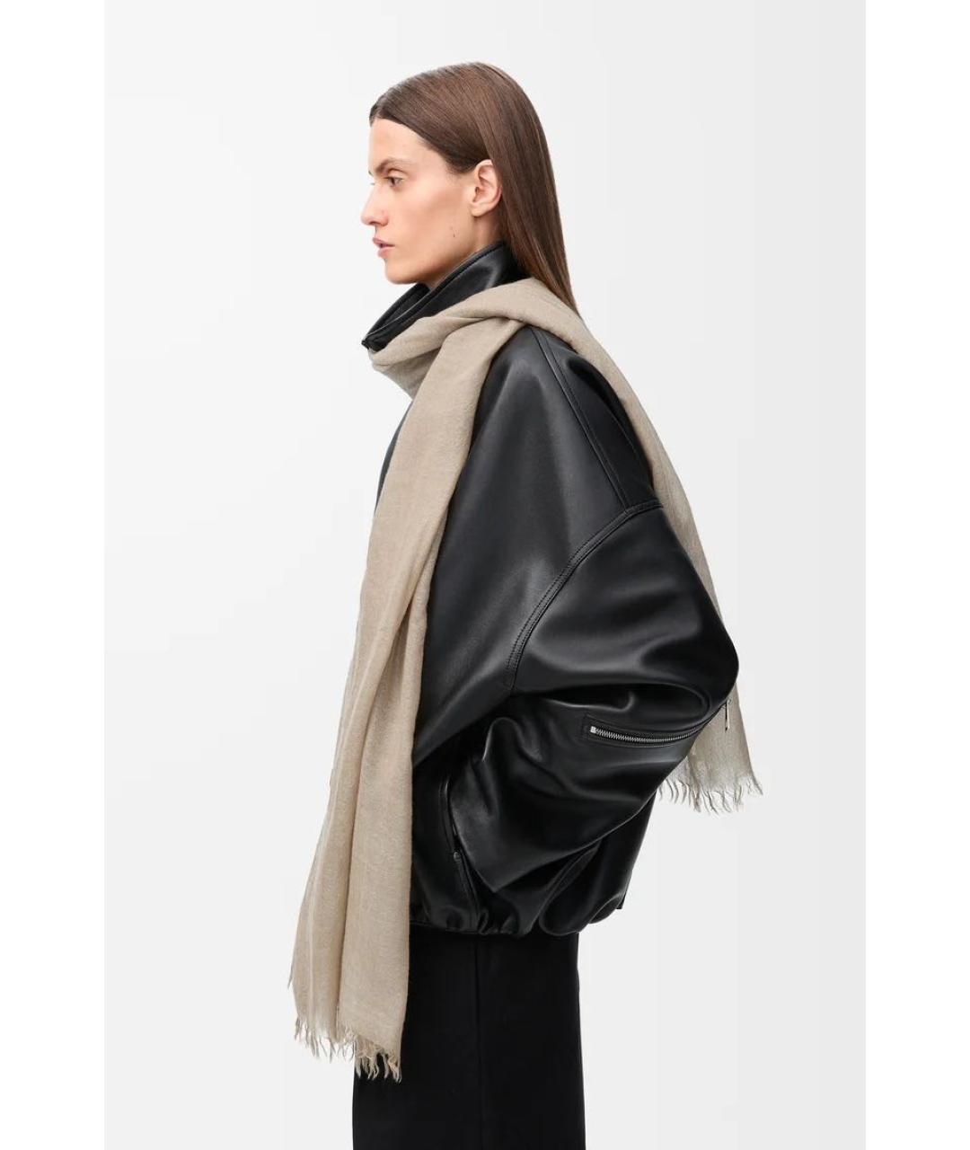 LOEWE Бежевый кашемировый шарф, фото 2