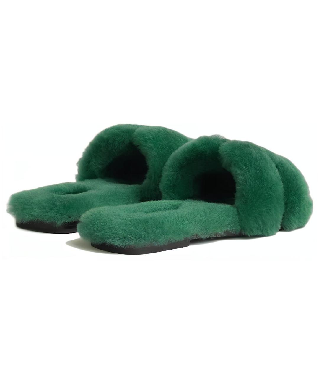 HERMES Зеленые сандалии, фото 5