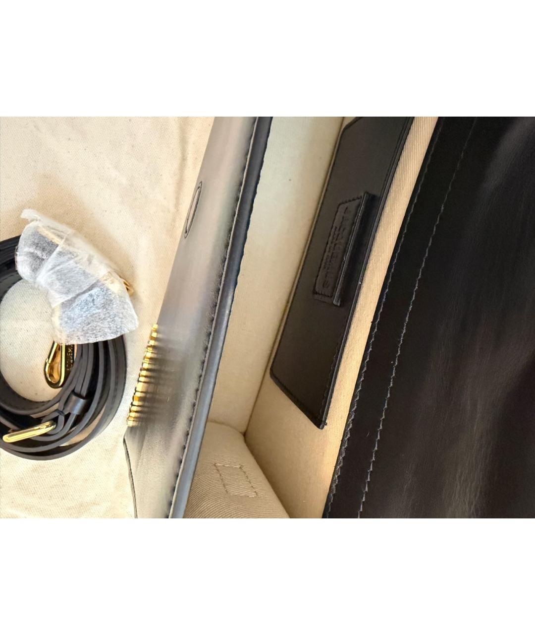 JACQUEMUS Черная кожаная сумка через плечо, фото 7