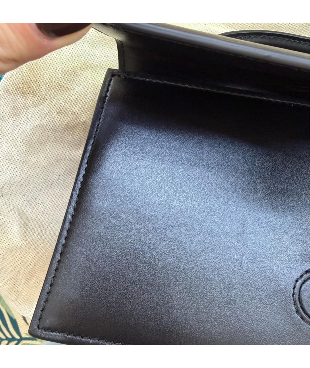 JACQUEMUS Черная кожаная сумка через плечо, фото 6