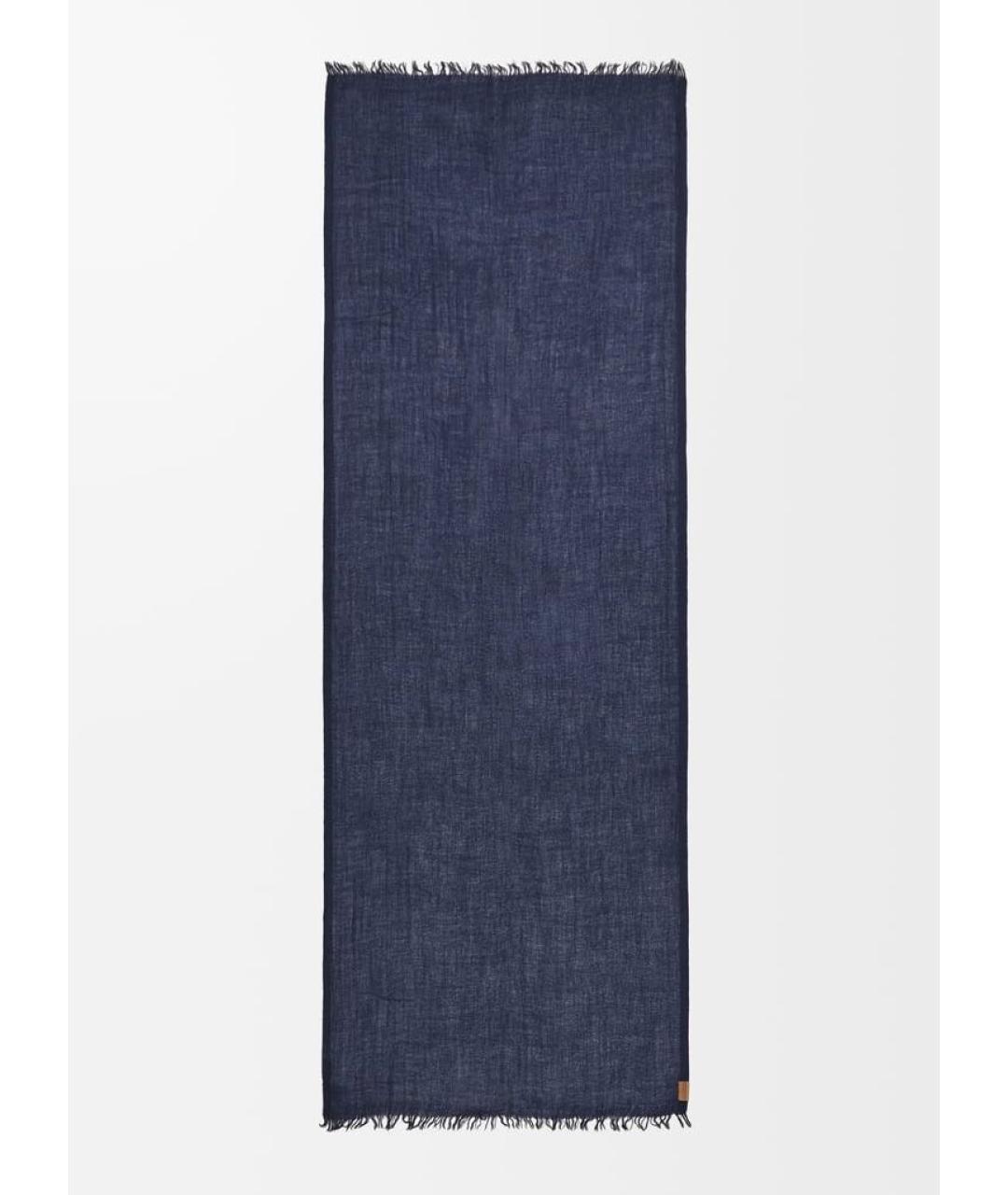 LOEWE Темно-синий кашемировый шарф, фото 4