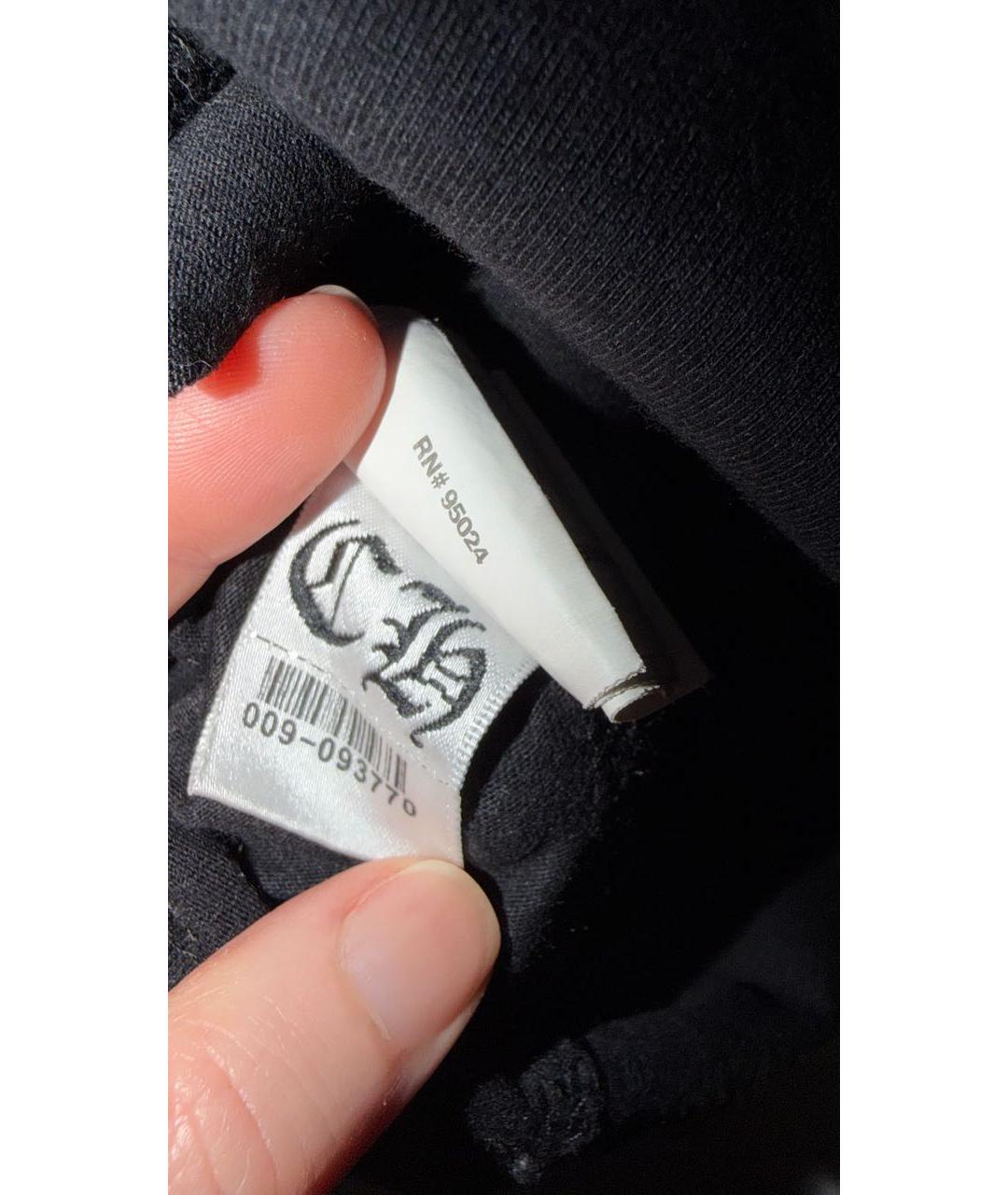 CHROME HEARTS Черная хлопковая футболка, фото 6