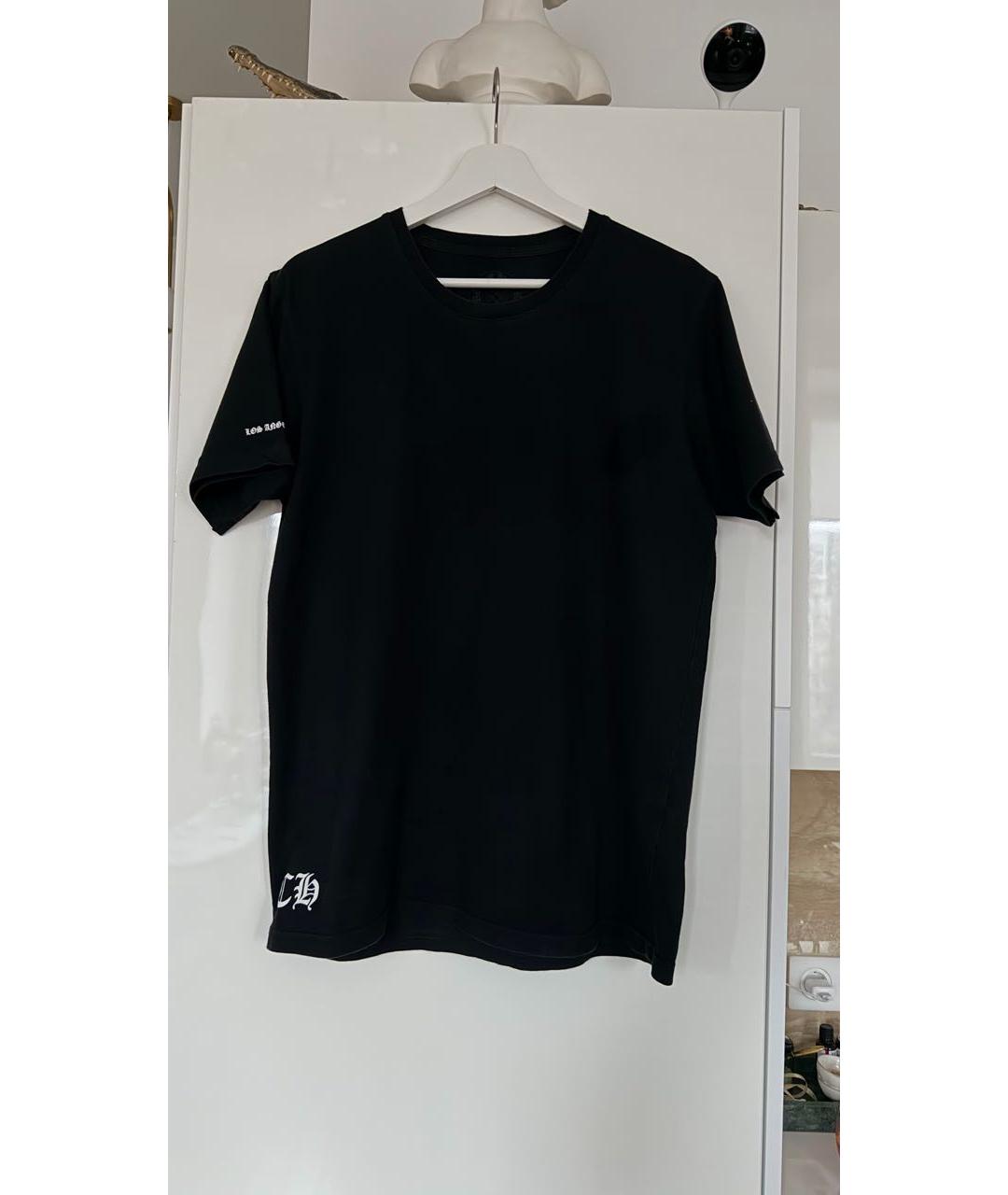 CHROME HEARTS Черная хлопковая футболка, фото 2