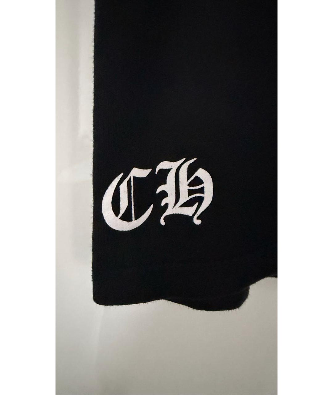 CHROME HEARTS Черная хлопковая футболка, фото 3