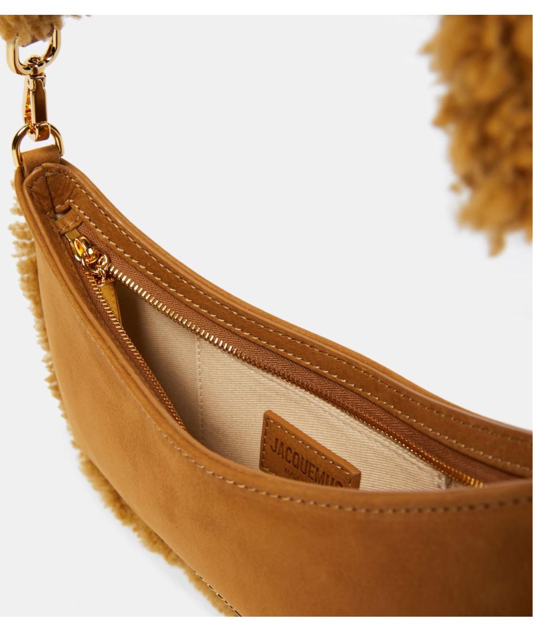 JACQUEMUS Коричневая кожаная сумка через плечо, фото 3
