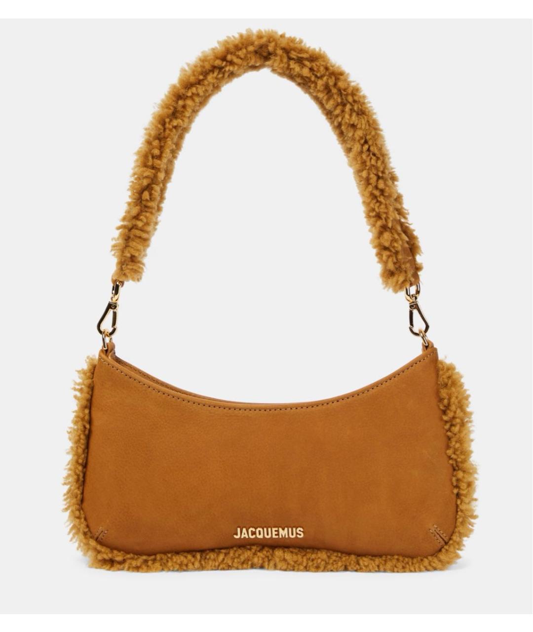 JACQUEMUS Коричневая кожаная сумка через плечо, фото 5