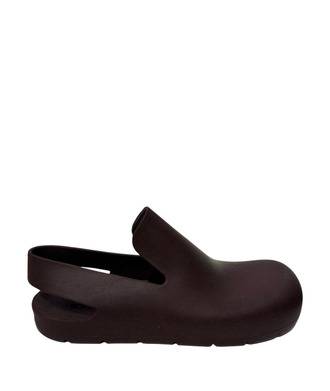 BOTTEGA VENETA Коричневые резиновые лоферы, фото 1