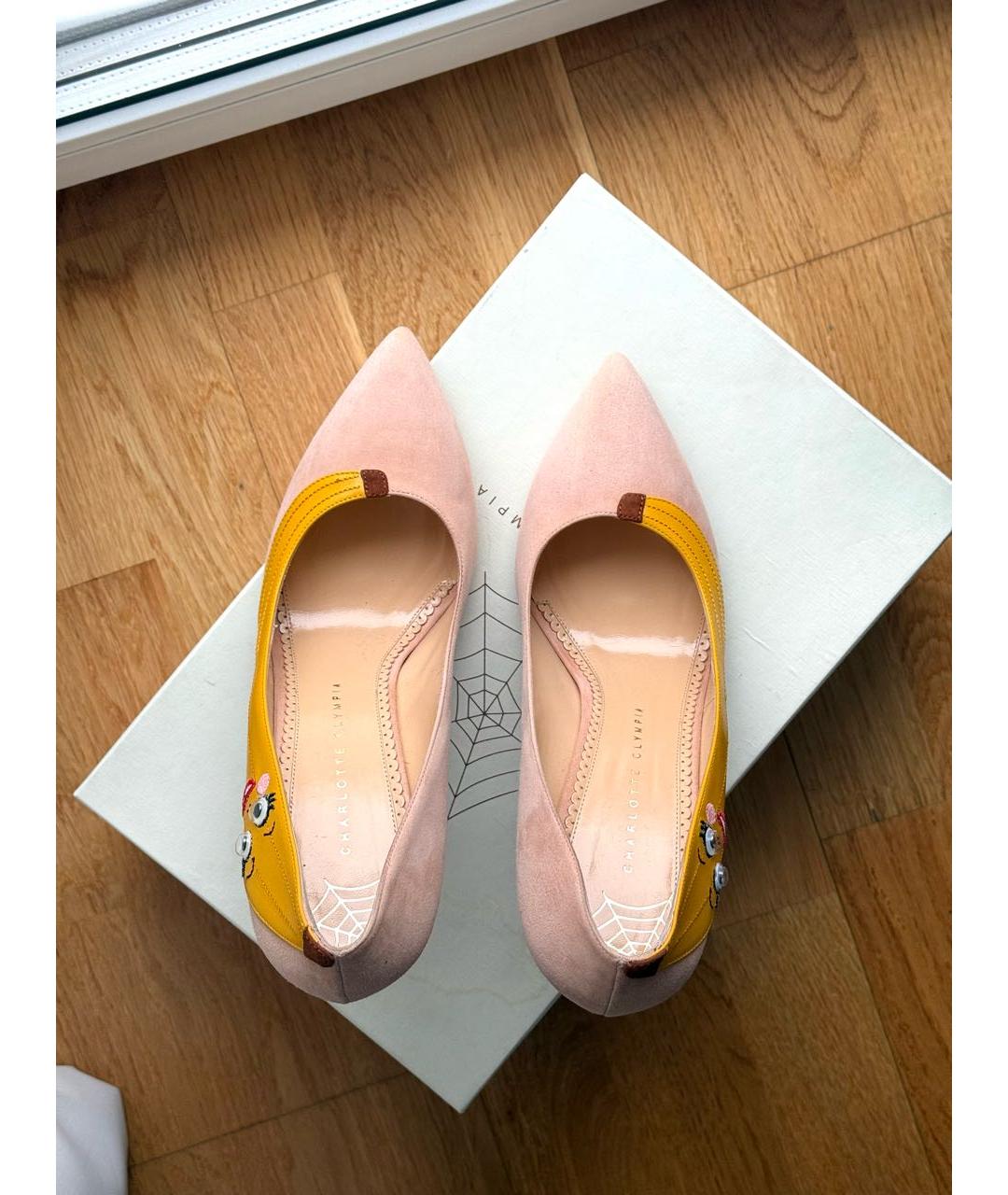 CHARLOTTE OLYMPIA Бежевые замшевые туфли, фото 3