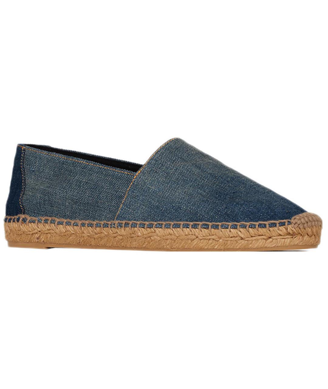 SAINT LAURENT Синие текстильные эспадрильи, фото 6