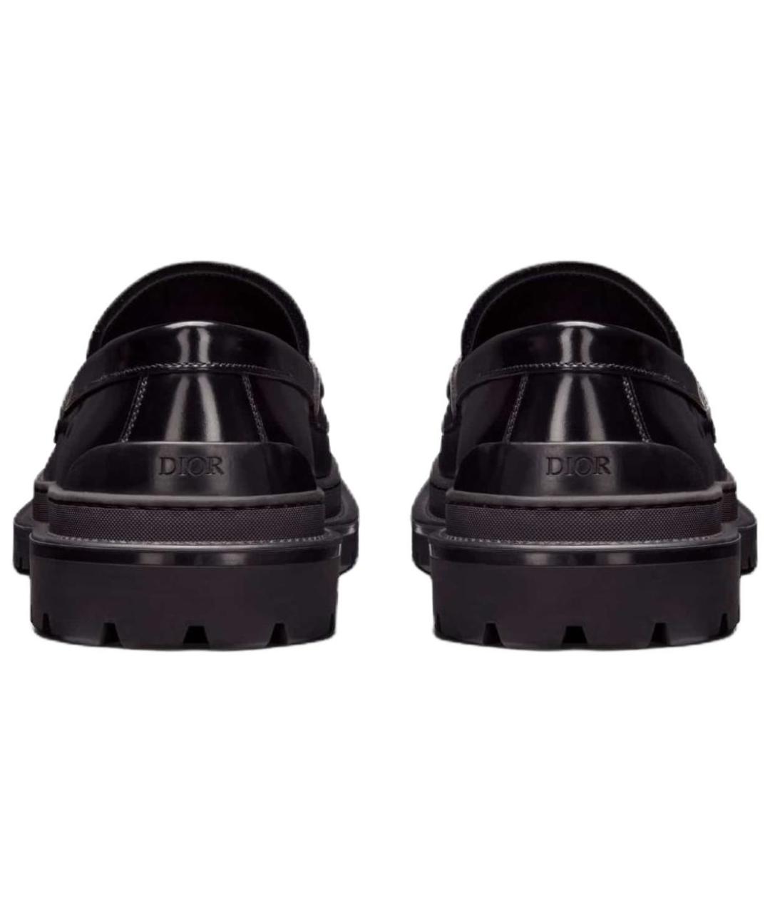 CHRISTIAN DIOR Черные кожаные лоферы, фото 5