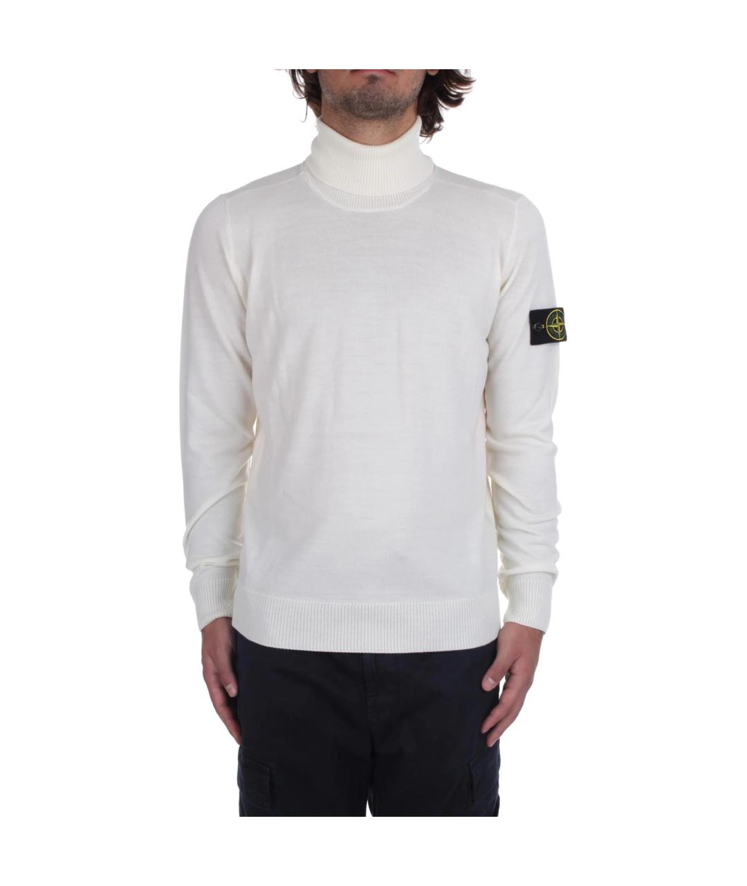 STONE ISLAND Белый джемпер / свитер, фото 4