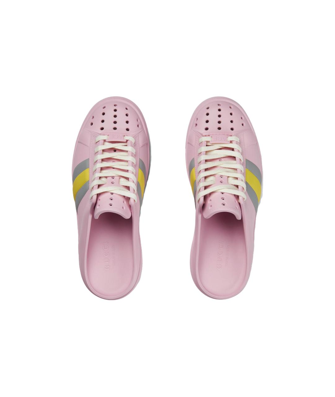 GUCCI Розовые резиновые мюли, фото 4