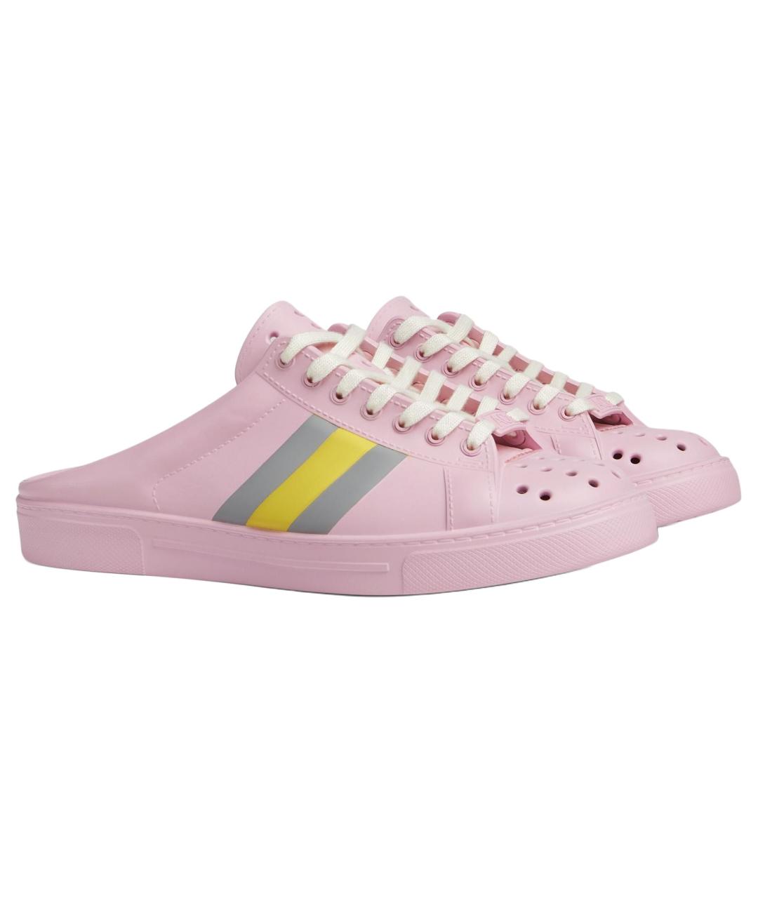 GUCCI Розовые резиновые мюли, фото 3