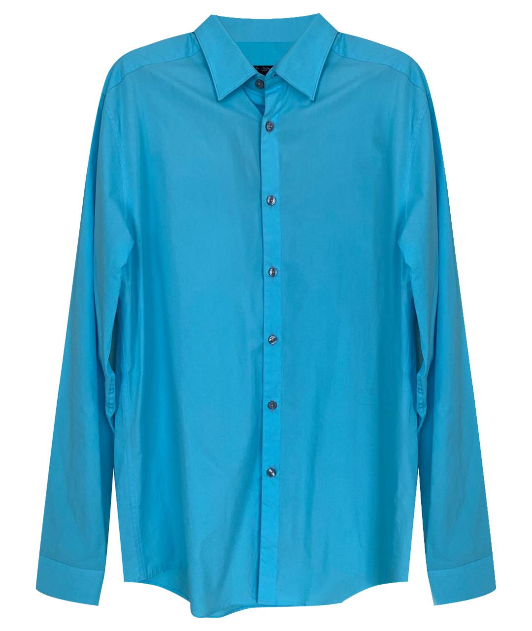 PAUL SMITH Голубая хлопковая классическая рубашка, фото 1