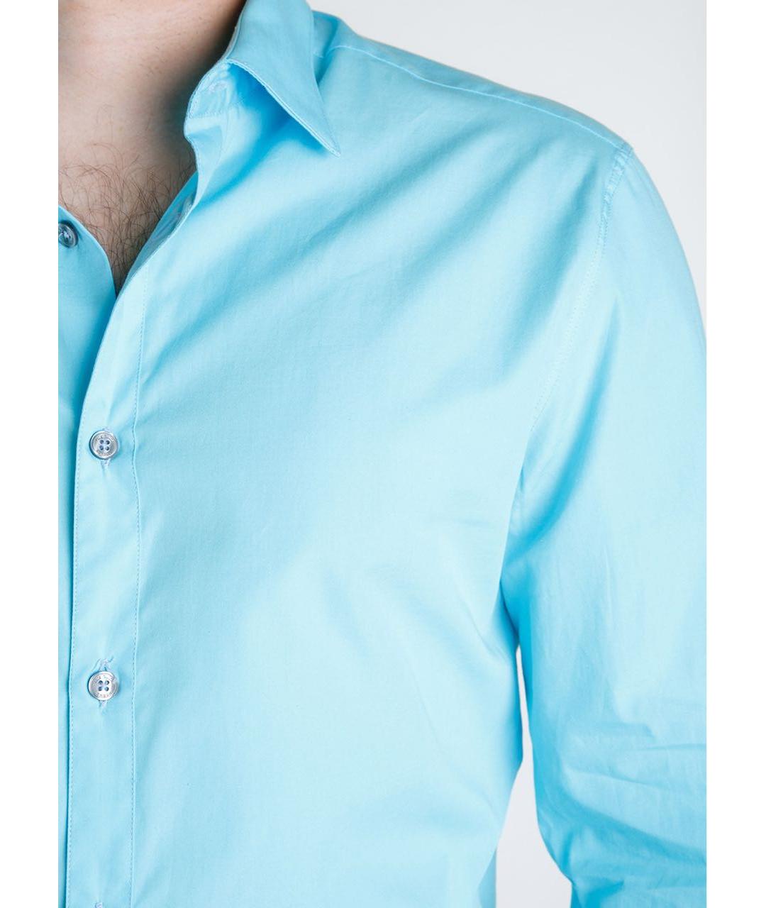 PAUL SMITH Голубая хлопковая классическая рубашка, фото 4