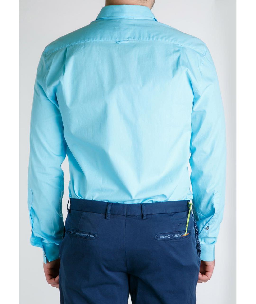 PAUL SMITH Голубая хлопковая классическая рубашка, фото 3