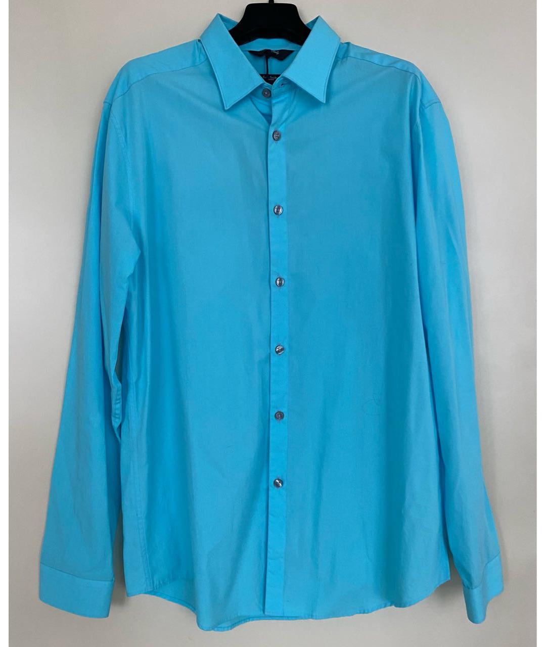 PAUL SMITH Голубая хлопковая классическая рубашка, фото 9