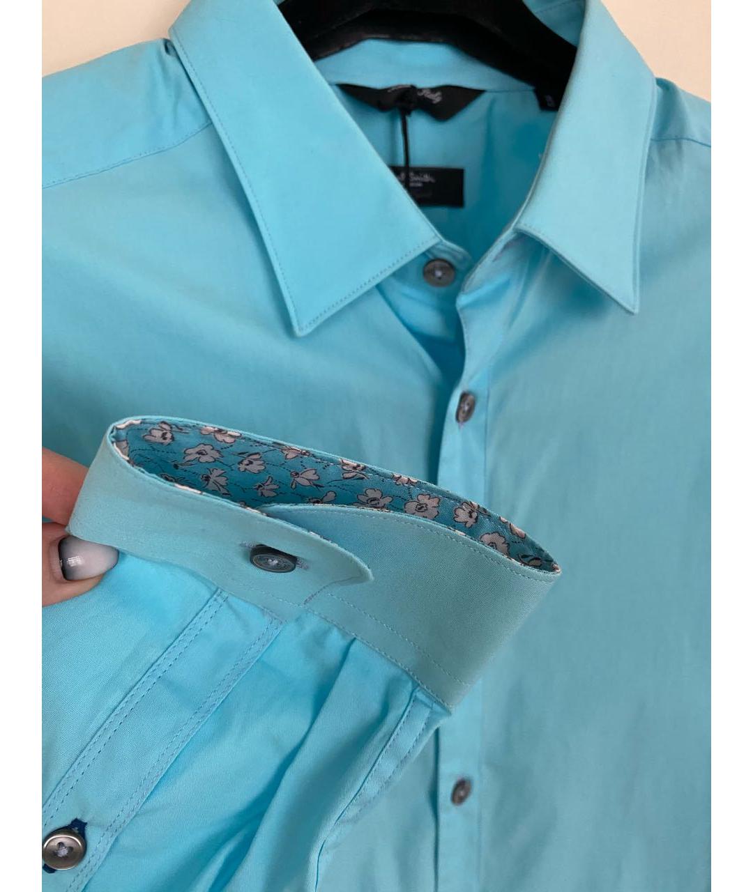 PAUL SMITH Голубая хлопковая классическая рубашка, фото 8