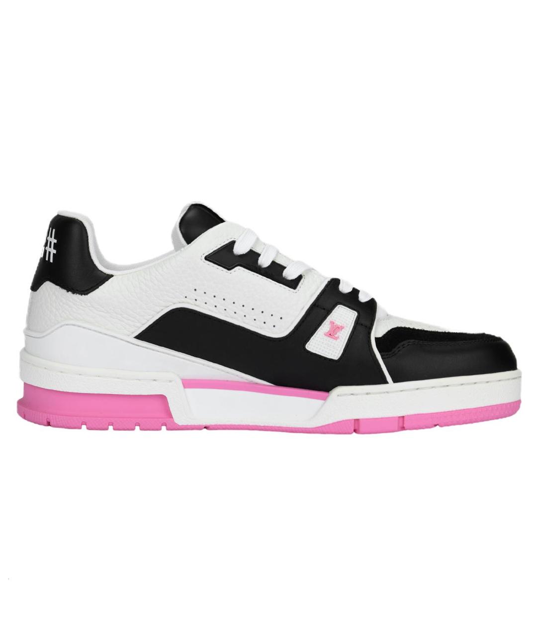 LOUIS VUITTON Розовые кожаные низкие кроссовки / кеды, фото 1