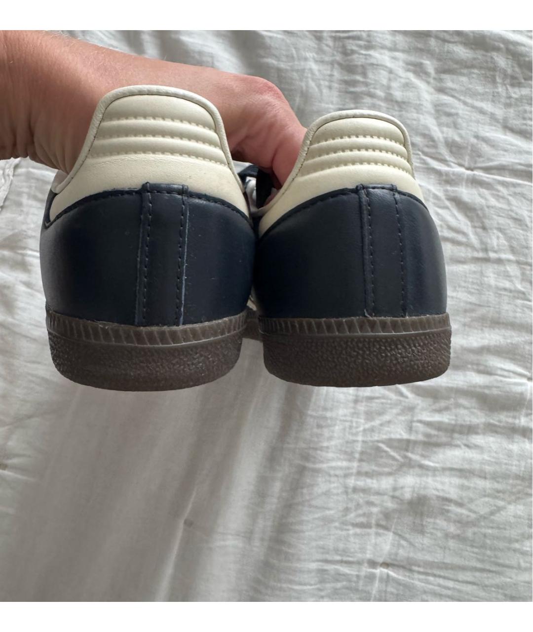 ADIDAS Темно-синие кожаные кеды, фото 4