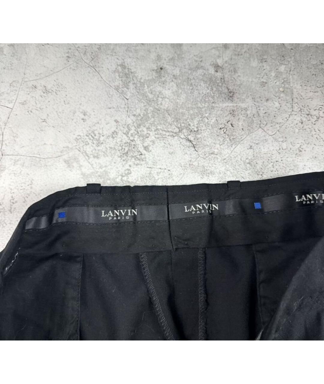 LANVIN Черные классические брюки, фото 3
