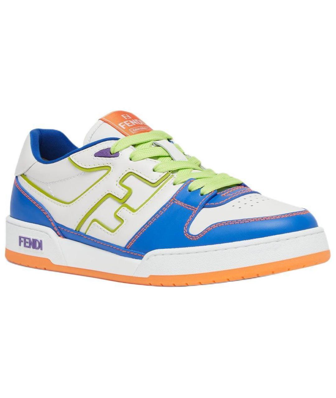 FENDI Мульти кожаные низкие кроссовки / кеды, фото 3