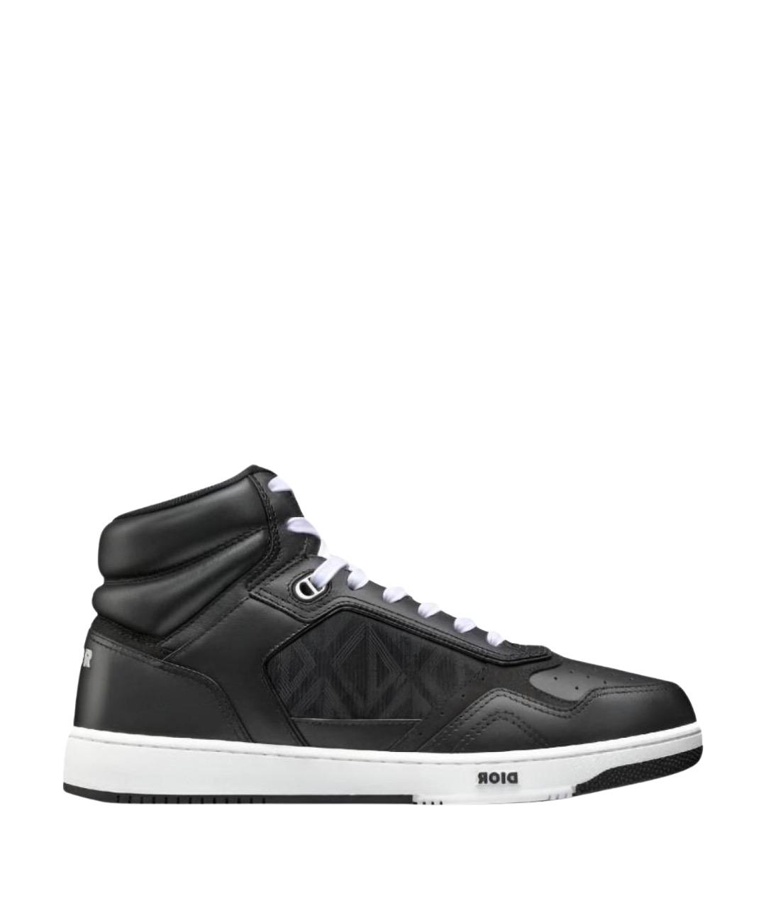 CHRISTIAN DIOR Черные кожаные низкие кроссовки / кеды, фото 1